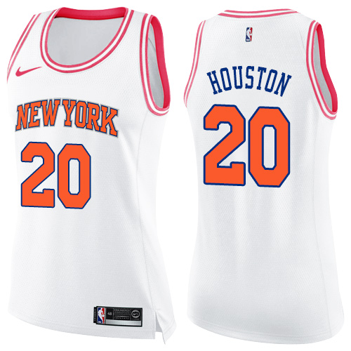 New York Knicks #20 Allan Houston White/Pink Womens Swingman Fashion Jersey Womens cheap jerseys for sale - CheapJerseys.Shop