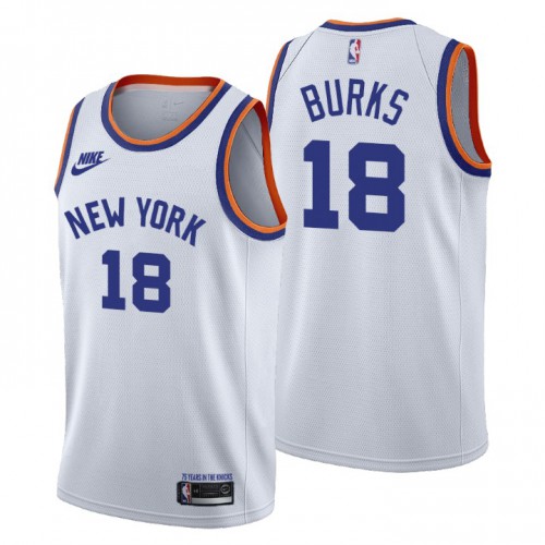 New York New York Knicks #18 Alec Burks Womens Releases Classic Edition 75th Anniversary Jersey White Womens cheap jerseys for sale - CheapJerseys.Shop