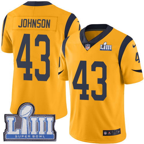Los Angeles Rams #43 John Johnson Gold Super Bowl LIII Bound Men's Stitched Limited Rush Jersey Men's cheap jerseys for sale - CheapJerseys.Shop