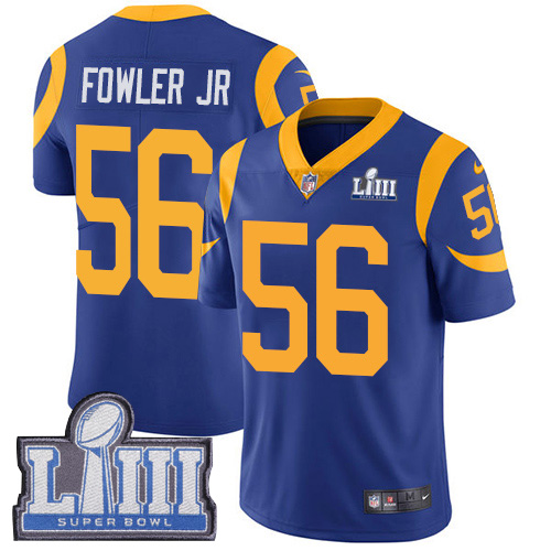 Los Angeles Rams #56 Dante Fowler Jr Royal Blue Alternate Super Bowl LIII Bound Men's Stitched Vapor Untouchable Limited Jersey Men's cheap jerseys for sale - CheapJerseys.Shop