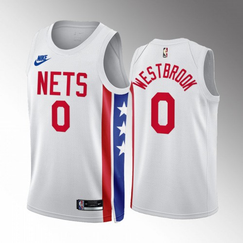 Brooklyn Nets #0 Russell Westbrook White 2022-23 Mens Classic Edition Jersey Mens cheap jerseys for sale - CheapJerseys.Shop