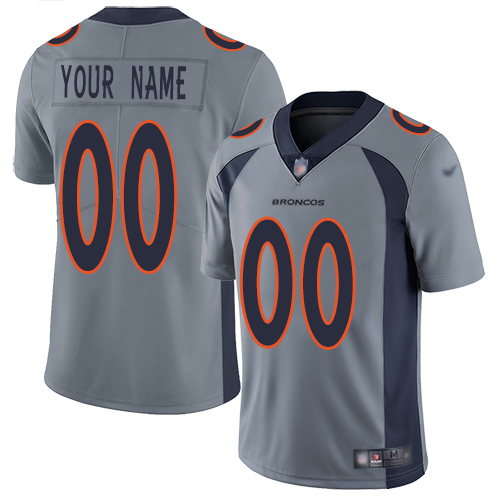 Denver Broncos Customized Gray Men's Stitched Limited Inverted Legend Jersey cheap jerseys for sale - CheapJerseys.Shop