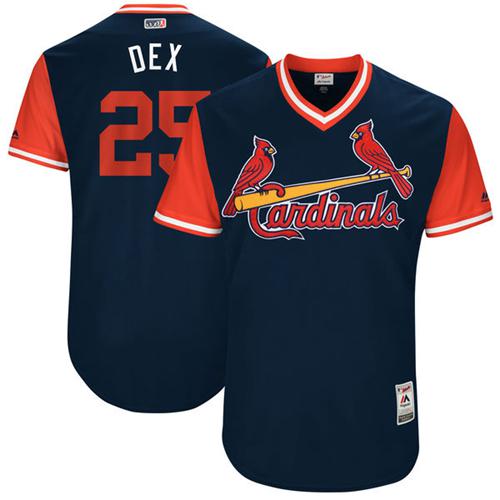 St.Louis Cardinals #25 Dexter Fowler Navy