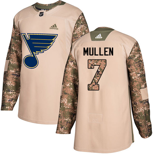 St. Louis Blues #7 Joe Mullen Camo Authentic 2017 Veterans Day Stitched Jersey Men's cheap jerseys for sale - CheapJerseys.Shop
