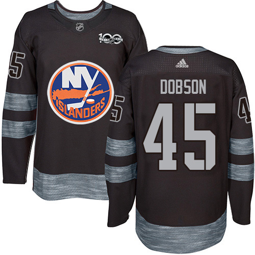New York Islanders #45 Noah Dobson Black 1917-2017 100th Anniversary Stitched Jersey Men's cheap jerseys for sale - CheapJerseys.Shop