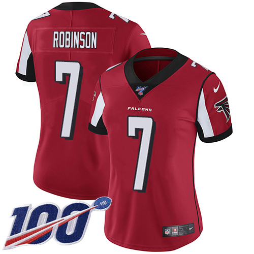 Falcons #7 Bijan Robinson Red Team Color Stitched Women's 100th Season Vapor Untouchable Limited Jersey cheap jerseys for sale - CheapJerseys.Shop