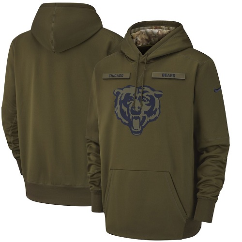 Youth Chicago Bears Olive Salute To Service Sideline Therma Performance Pullover Hoodie cheap jerseys for sale - CheapJerseys.Shop