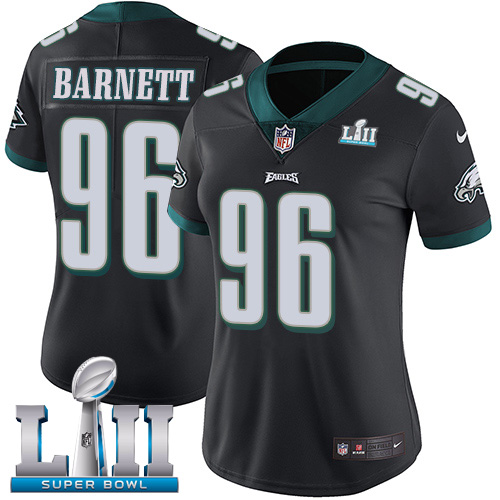 Philadelphia Eagles #96 Derek Barnett Black Alternate Super Bowl LII Women's Stitched Vapor Untouchable Limited Jersey Womens cheap jerseys for sale - CheapJerseys.Shop