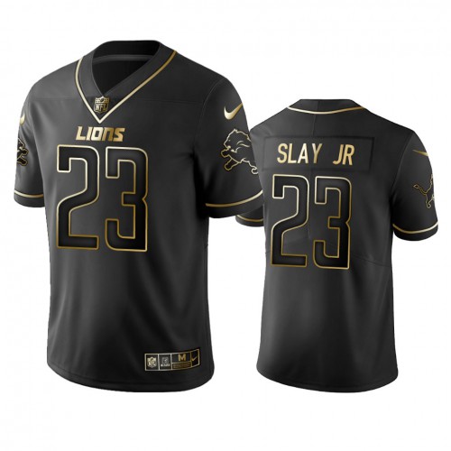 Detroit Lions #23 Darius Slay Jr Men's Stitched Vapor Untouchable Limited Black Golden Jersey Men's cheap jerseys for sale - CheapJerseys.Shop