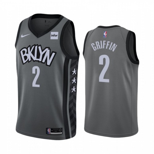 Brooklyn Nets #2 Blake Griffin Gray Womens Swingman Statement Edition Jersey Womens cheap jerseys for sale - CheapJerseys.Shop
