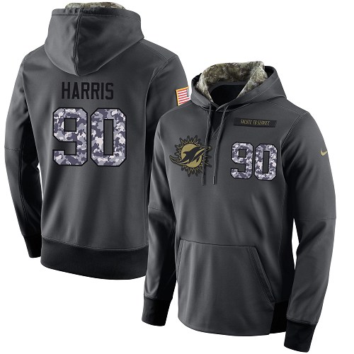 Men's Miami Dolphins #90 Charles Harris Stitched Black Anthracite Salute To Service Player Performance Hoodie cheap jerseys for sale - CheapJerseys.Shop