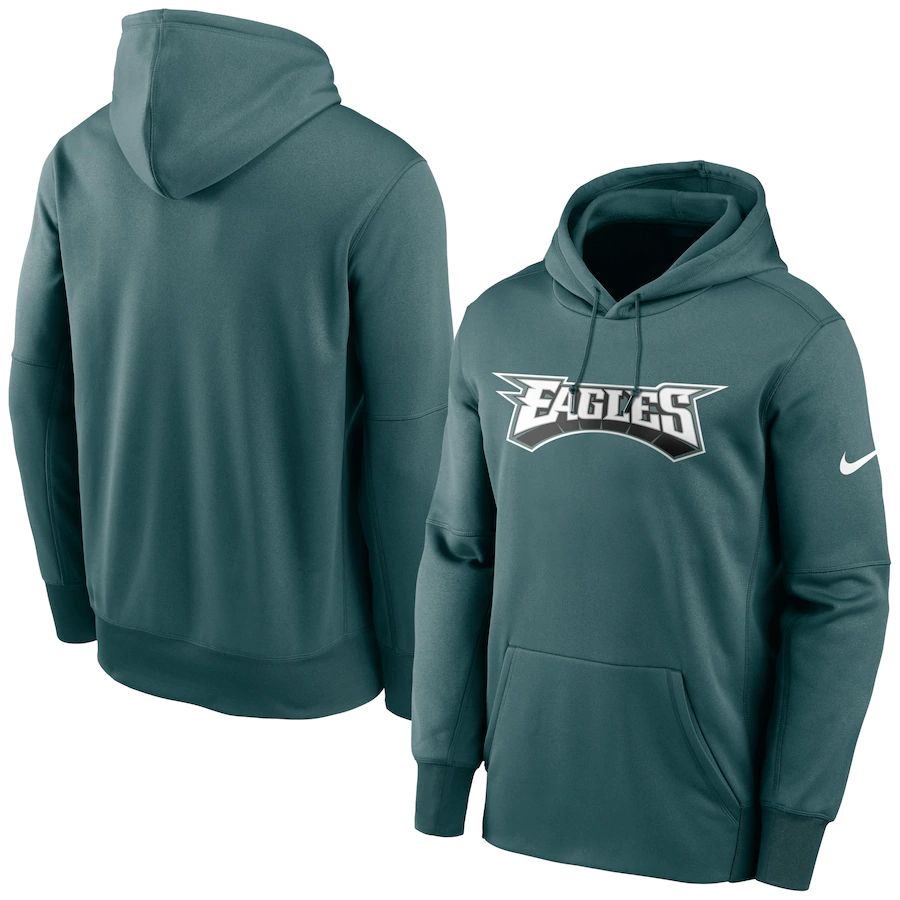 Philadelphia Eagles Fan Gear Wordmark Performance Pullover Hoodie Midnight Green cheap jerseys for sale - CheapJerseys.Shop