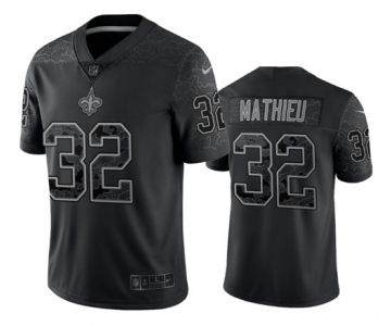 Men's Youth Women's New Orleans Saints #32 Tyrann Mathieu Black Reflective Limited Stitched Jersey cheap jerseys for sale - CheapJerseys.Shop