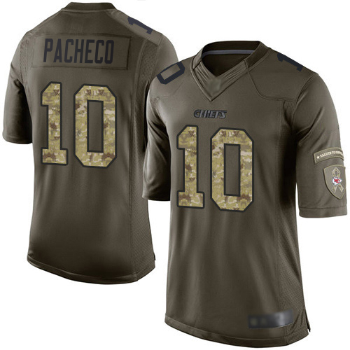 Chiefs #10 Isiah Pacheco Green Men's Stitched Limited 2015 Salute To Service Jersey cheap jerseys for sale - CheapJerseys.Shop