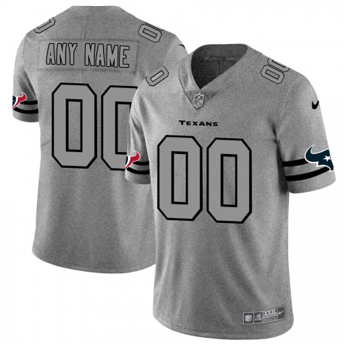 Houston Texans Custom Men's Gray Gridiron II Vapor Untouchable Limited Jersey cheap jerseys for sale - CheapJerseys.Shop