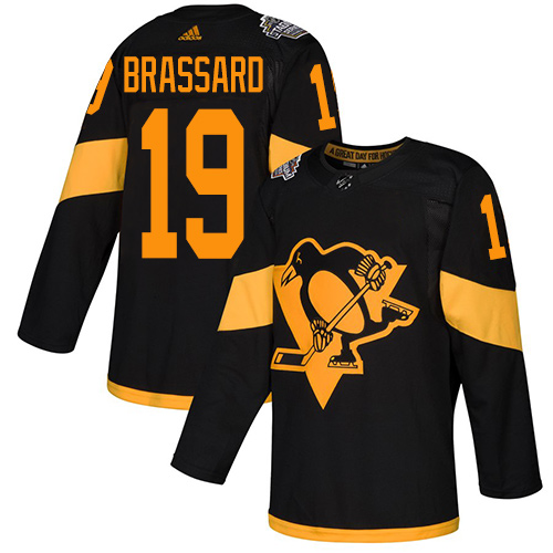 Pittsburgh Penguins #19 Derick Brassard Black Authentic 2019 Stadium Series Stitched Jersey Men's cheap jerseys for sale - CheapJerseys.Shop