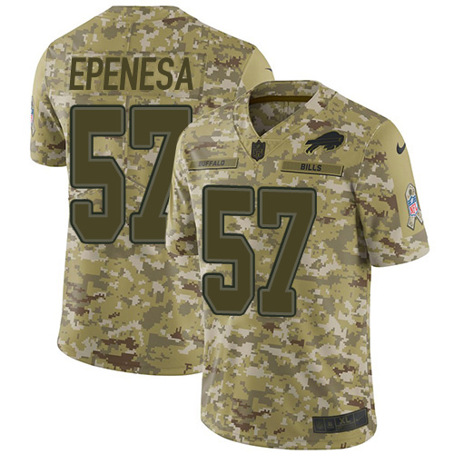Buffalo Bills #57 A.J. Epenesas Camo Men's Stitched Limited 2018 Salute To Service Jersey Men's cheap jerseys for sale - CheapJerseys.Shop