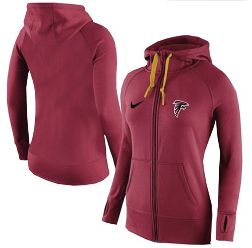 Women's Atlanta Falcons Full-Zip Performance Hoodie Red cheap jerseys for sale - CheapJerseys.Shop