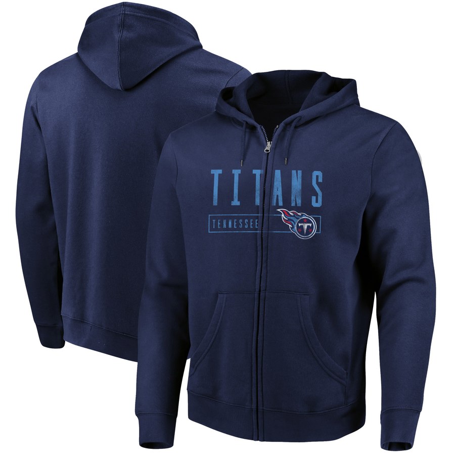 Tennessee Titans Majestic Hyper Stack Full-Zip Hoodie Navy cheap jerseys for sale - CheapJerseys.Shop