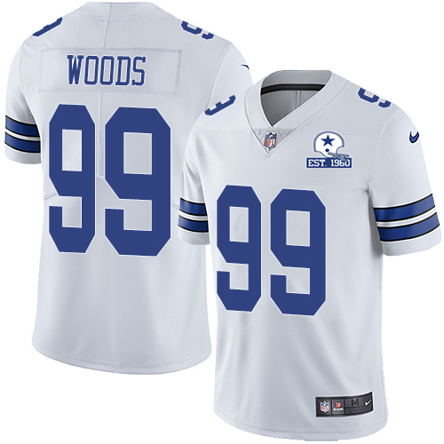 Dallas Cowboys #99 Antwaun Woods White Men's Stitched With Established In 1960 Patch Vapor Untouchable Limited Jersey Men's cheap jerseys for sale - CheapJerseys.Shop