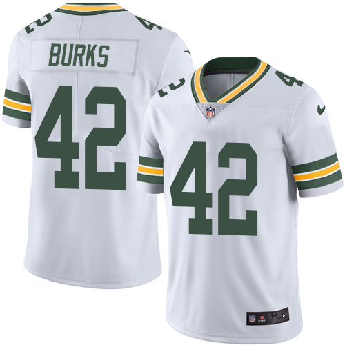 Green Bay Packers #42 Oren Burks White Men's Stitched Vapor Untouchable Limited Jersey Men's cheap jerseys for sale - CheapJerseys.Shop