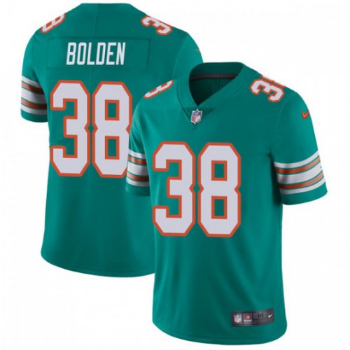 Miami Dolphins #38 Brandon Bolden Aqua Green Alternate Men's Stitched Vapor Untouchable Limited Jersey Men's cheap jerseys for sale - CheapJerseys.Shop