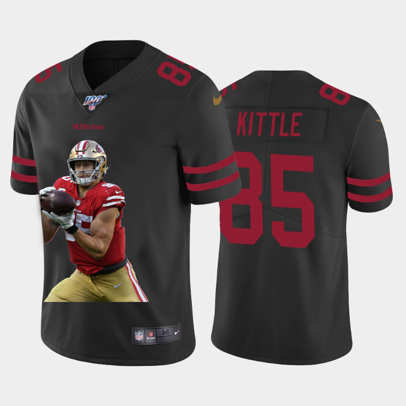 San Francisco 49ers #85 George Kittle Team Hero 2 Vapor Limited 100 Jersey Black cheap jerseys for sale - CheapJerseys.Shop