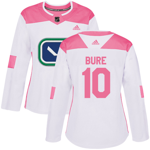Vancouver Canucks #10 Pavel Bure White/Pink Authentic Fashion Women's Stitched Jersey Womens cheap jerseys for sale - CheapJerseys.Shop