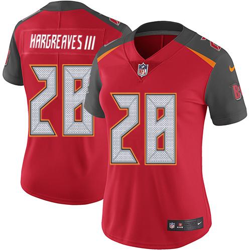 Tampa Bay Buccaneers #28 Vernon Hargreaves III Red Team Color Women's Stitched Vapor Untouchable Limited Jersey Womens cheap jerseys for sale - CheapJerseys.Shop