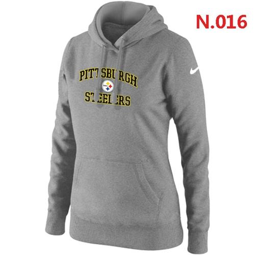 Women's Pittsburgh Steelers Heart & Soul Pullover Hoodie Light Grey cheap jerseys for sale - CheapJerseys.Shop