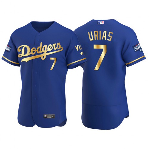 Los Angeles Los Angeles Dodgers #7 Julio Urias Men's Authentic 2021 Gold Program World Series Champions Jersey Royal Men's cheap jerseys for sale - CheapJerseys.Shop