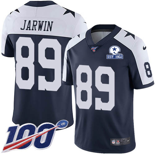 Dallas Cowboys #89 Blake Jarwin Navy Blue Thanksgiving Men's Stitched With Established In 1960 Patch 100th Season Vapor Untouchable Limited Throwb cheap jerseys for sale - CheapJerseys.Shop