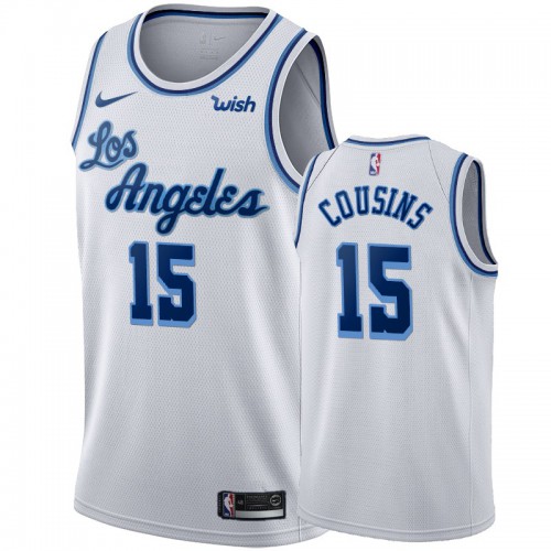 Los Angeles Lakers #15 Demarcus Cousins White 2019-20 Hardwood Classic Edition Stitched Jersey Mens cheap jerseys for sale - CheapJerseys.Shop