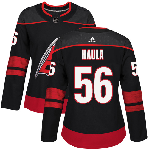 Carolina Hurricanes #56 Erik Haula Black Alternate Authentic Women's Stitched Jersey Womens cheap jerseys for sale - CheapJerseys.Shop
