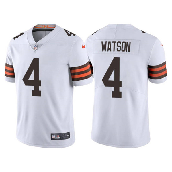 Cleveland Browns #4 Deshaun Watson Men's White 2020 Vapor Limited Jersey cheap jerseys for sale - CheapJerseys.Shop