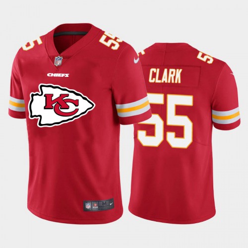 Kansas City Kansas City Chiefs #55 Frank Clark Red Men's Big Team Logo Player Vapor Limited Jersey Men's cheap jerseys for sale - CheapJerseys.Shop