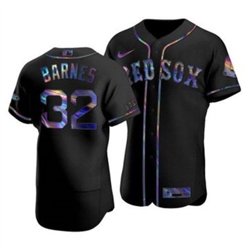 Boston Boston Red Sox #32 Matt Barnes Men's Iridescent Holographic Collection Jersey - Black Men's cheap jerseys for sale - CheapJerseys.Shop
