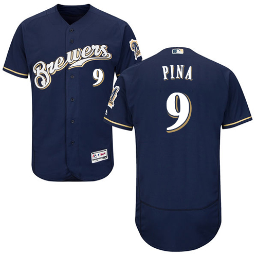 Milwaukee Brewers #9 Manny Pina Navy Blue Flexbase Authentic Collection Stitched Jersey Men's cheap jerseys for sale - CheapJerseys.Shop
