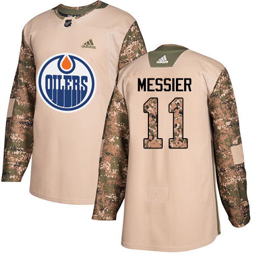 Edmonton Oilers #11 Mark Messier Camo Authentic 2017 Veterans Day Stitched Jersey Men's cheap jerseys for sale - CheapJerseys.Shop