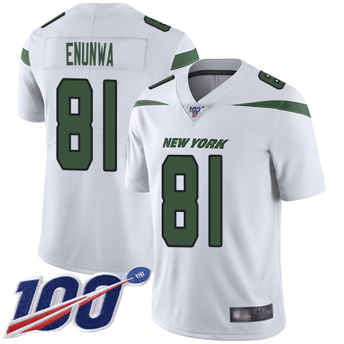 New York Jets #81 Quincy Enunwa White Men's Stitched 100th Season Vapor Limited Jersey Men's cheap jerseys for sale - CheapJerseys.Shop