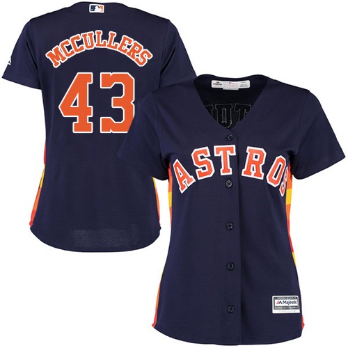 Houston Astros #43 Lance McCullers Navy Blue Alternate Women's Stitched Jersey Womens cheap jerseys for sale - CheapJerseys.Shop