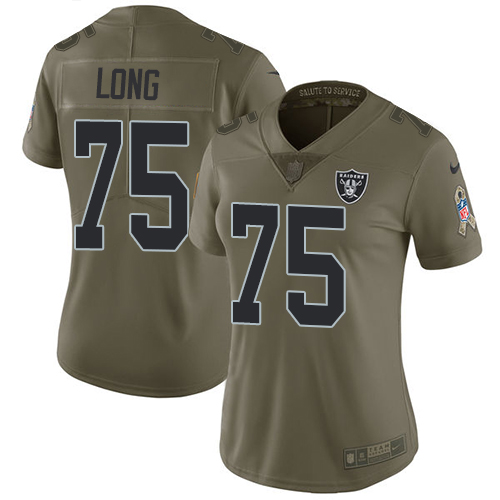Las Vegas Raiders #75 Howie Long Olive Women's Stitched Limited 2017 Salute to Service Jersey Womens cheap jerseys for sale - CheapJerseys.Shop