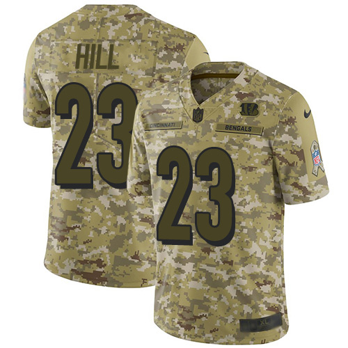 Bengals #23 Daxton Hill Camo Men's Stitched Limited 2018 Salute To Service Jersey cheap jerseys for sale - CheapJerseys.Shop