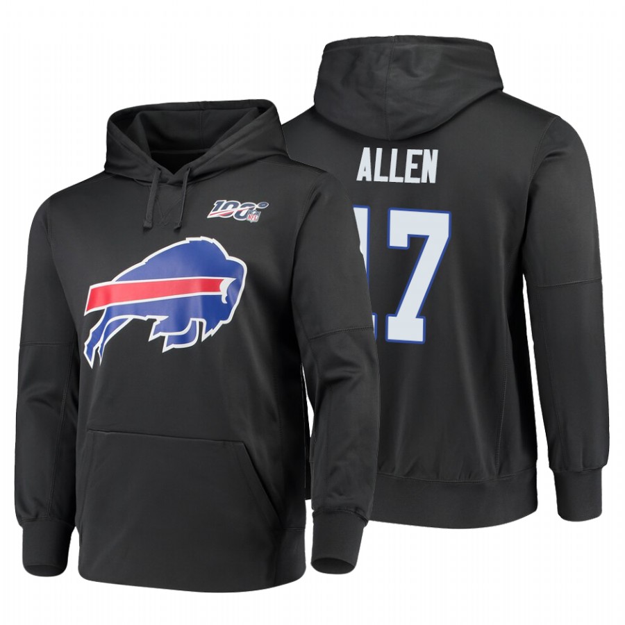 Buffalo Bills #17 Josh Allen 100 Primary Logo Circuit Name & Number Pullover Hoodie Charcoal cheap jerseys for sale - CheapJerseys.Shop