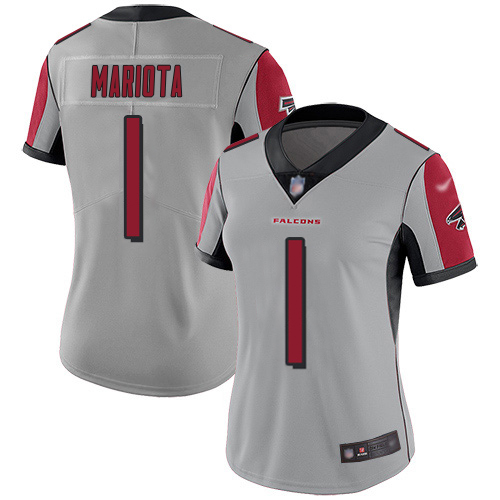 Falcons #1 Marcus Mariota Silver Stitched Women's Limited Inverted Legend Jersey cheap jerseys for sale - CheapJerseys.Shop