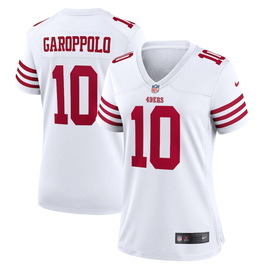 San Francisco 49ers #10 Jimmy Garoppolo White Women's 2022-23 Game Jersey cheap jerseys for sale - CheapJerseys.Shop