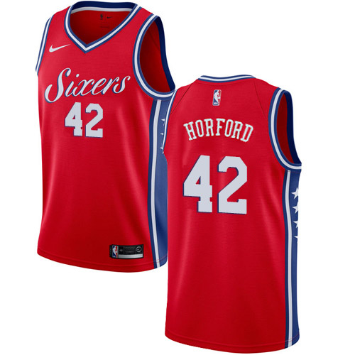Philadelphia 76ers #42 Al Horford Red Swingman Statement Edition Jersey Mens cheap jerseys for sale - CheapJerseys.Shop
