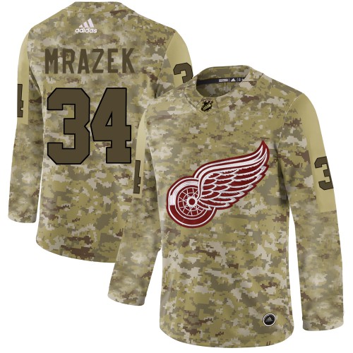 Detroit Red Wings #34 Petr Mrazek Camo Authentic Stitched Jersey Men's cheap jerseys for sale - CheapJerseys.Shop