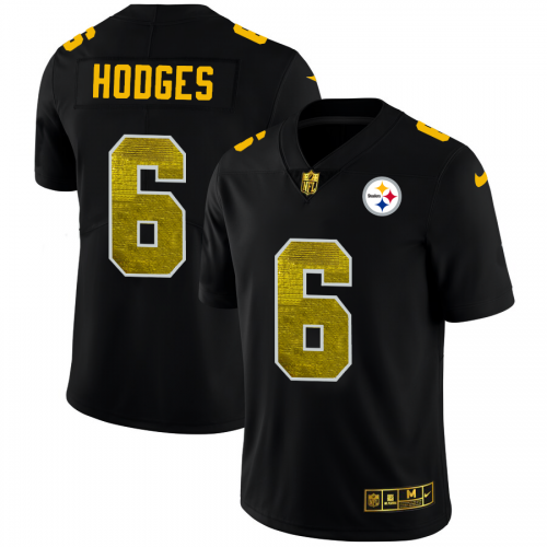 Pittsburgh Pittsburgh Steelers #6 Devlin Hodges Men's Black Golden Sequin Vapor Limited Jersey Men's cheap jerseys for sale - CheapJerseys.Shop