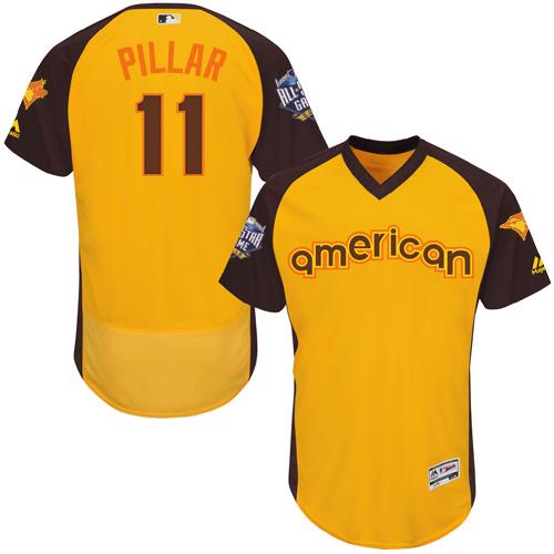Toronto Blue Jays #11 Kevin Pillar Gold Flexbase Authentic Collection 2016 All-Star American League Stitched Jersey Men's cheap jerseys for sale - CheapJerseys.Shop